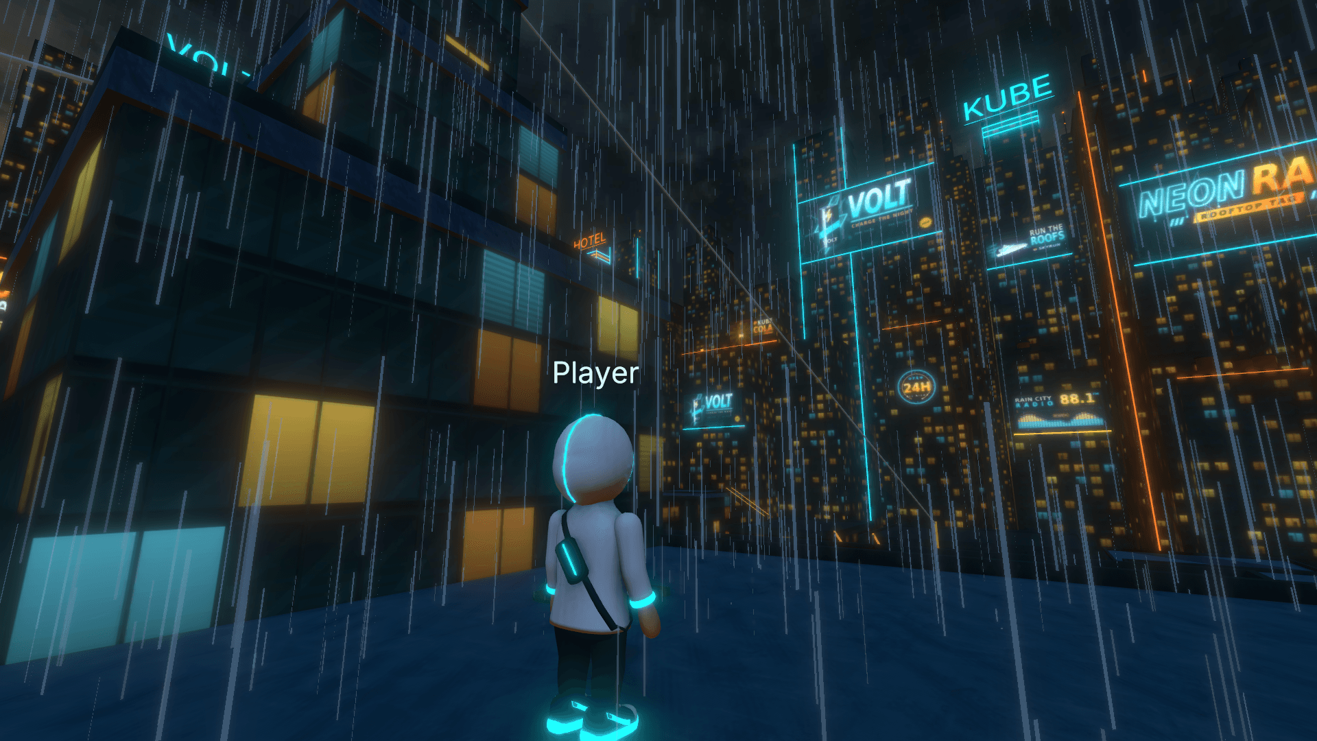 NEON RAIN: Rooftop Tag